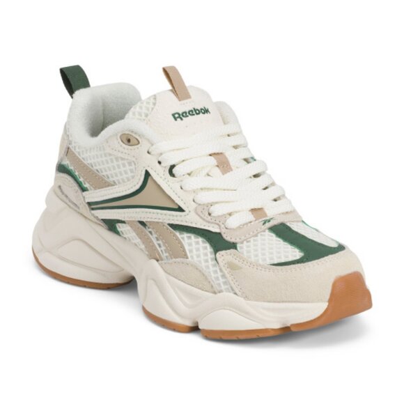 Reebok Leather Charge Sneakers White Beige Sizes 7–9 Grip Sole Imported - Picture 2 of 7